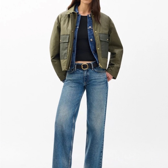 NWT RAG & BONE NONIE 2-IN-1 COTTON BARN JACKET GREEN S W REMOVABLE QUILTED LINER - Picture 3 of 16